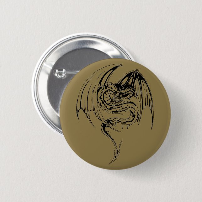 Wyvern Dragon Are Fantasy Mythical Creatures 2 Inch Round Button (Front & Back)
