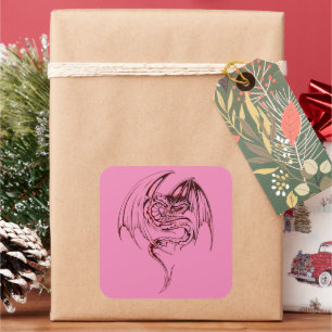 Wyvern Dragon Are Fantasy Mythical Creatures Class Square Sticker