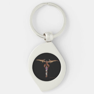 Wyvern Guardian Protecting Treasure Fantasy Art Keychain
