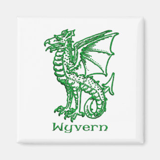 Wyvern medieval heraldry magnet