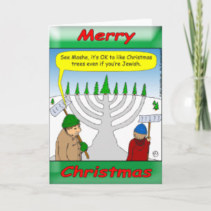 x04 It's fun to be Jewish at Christmas time. Holiday Card