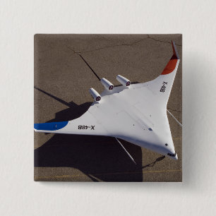 X-48B Blended Wing Body unmanned aerial vehicle 2 Inch Square Button