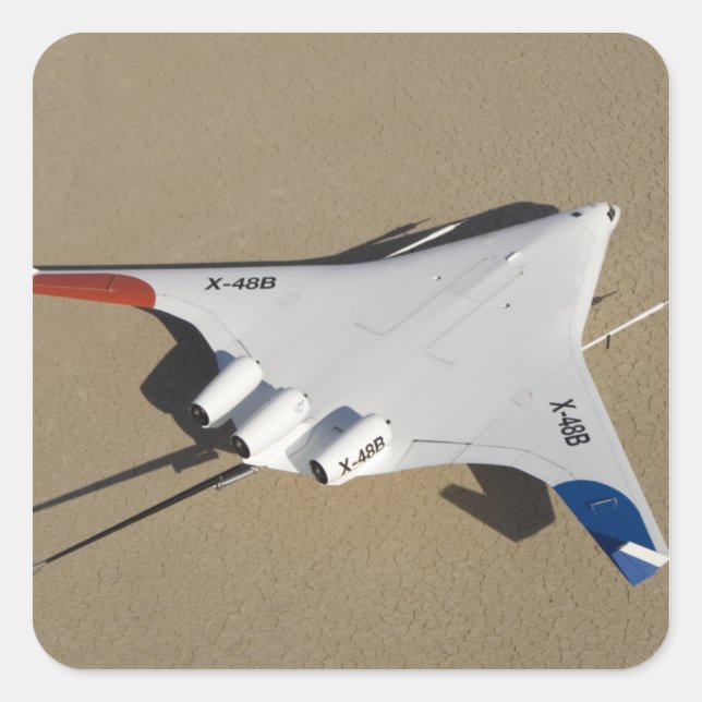 X-48B Blended Wing Body unmanned aerial vehicle 2 Square Sticker (Front)