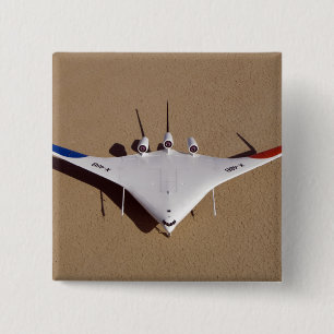 X-48B Blended Wing Body unmanned aerial vehicle 3 2 Inch Square Button