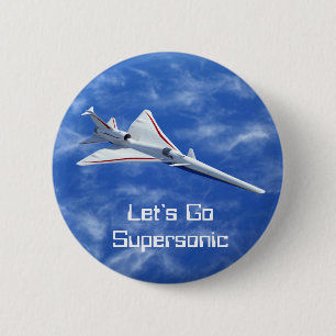 X-59 Low Boom Supersonic Jet Aircraft 2 Inch Round Button