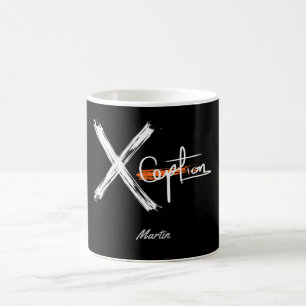 X Ception   Cool Black and White Custom Name Coffee Mug