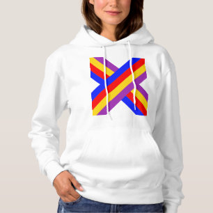 X  colourful design  hoodie