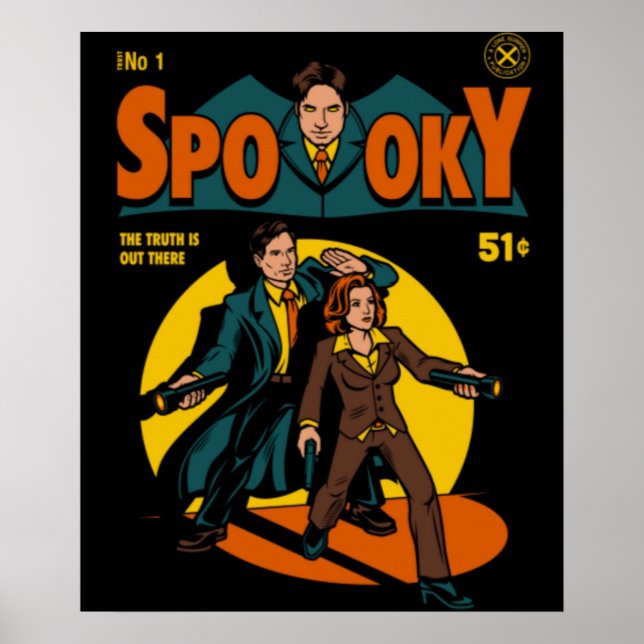 X Files Spooky Comic Poster (Front)