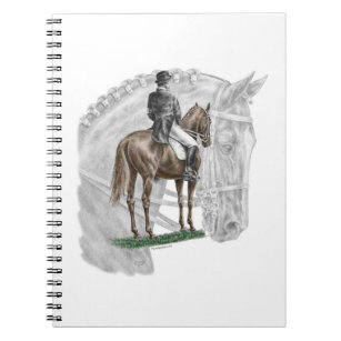 X-Halt Salute Dressage Horse Notebook