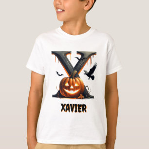 X Initial Trick or Treat Halloween T-Shirt