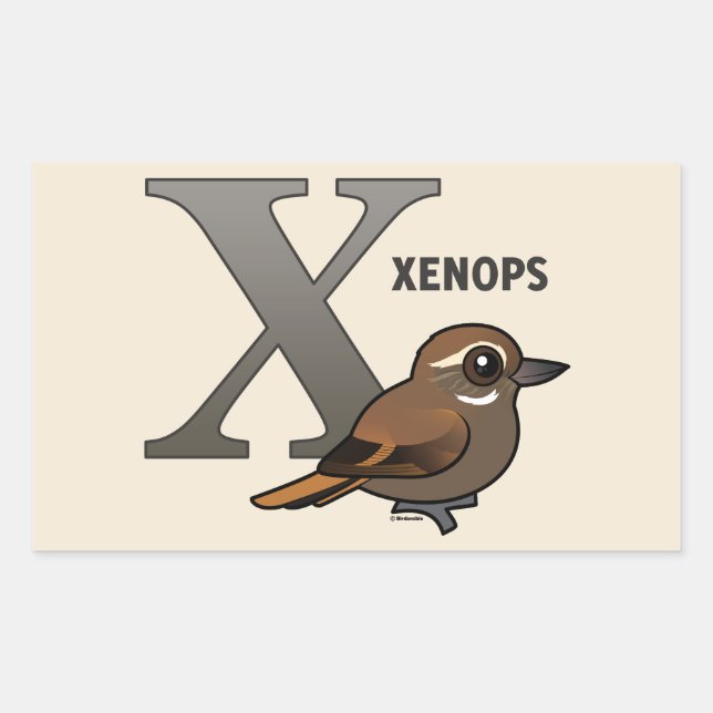 X is for Xenops Sticker (Front)