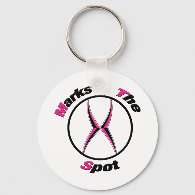 X marks the spot  keychain (Front)