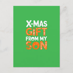 X-Mas Gift From My Son Digital Art Design Postcard