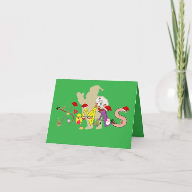 X-mas Greetings  Thank You Card (Front)