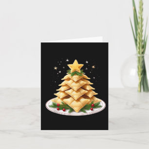 X-mas Italian Pasta Dish Ravioli Christmas Tree , Card
