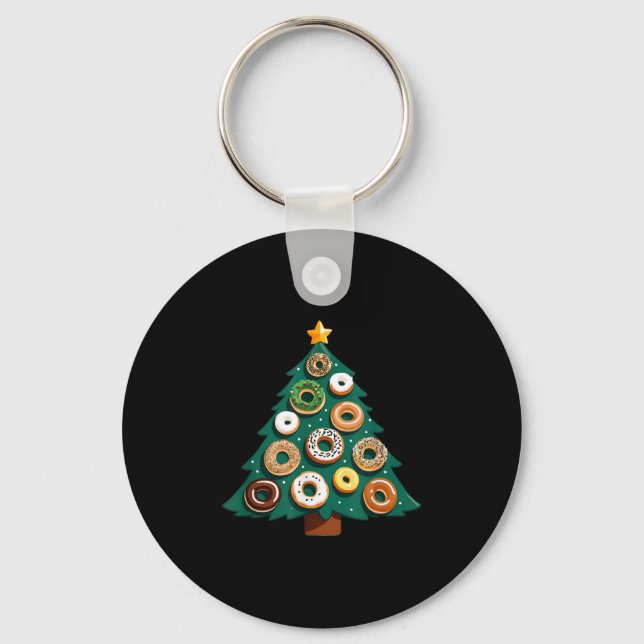 X-mas Morning Breakfast Pastry And Bakery Shop Uni Keychain (Front)