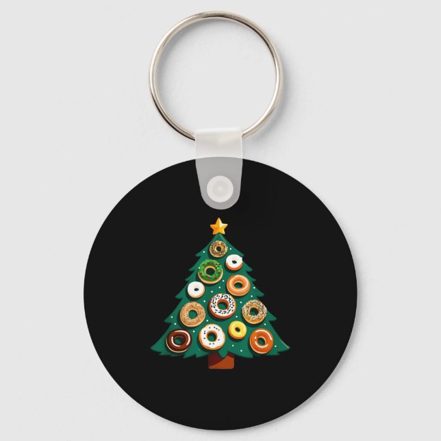 X Mas Morning Breakfast Pastry And Bakery Shop Uni Keychain (Front)