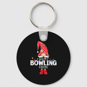 X-mas Santa's Bowling Gnome Christmas Matching  Keychain