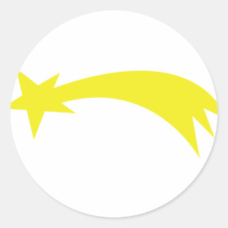 x-mas star - falling star classic round sticker