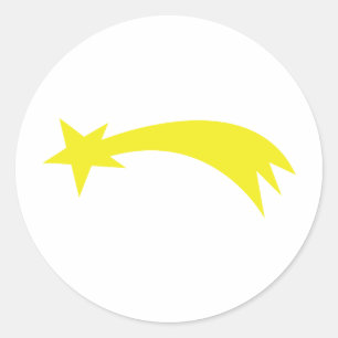 x-mas star - falling star classic round sticker