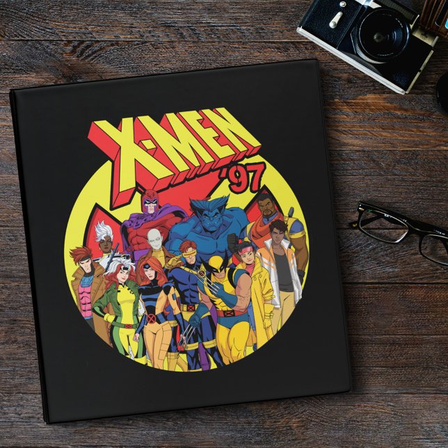 X-Men '97 Character Group Graphic Binder (Binder on desk)