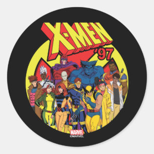 X-Men '97 Character Group Graphic Classic Round Sticker