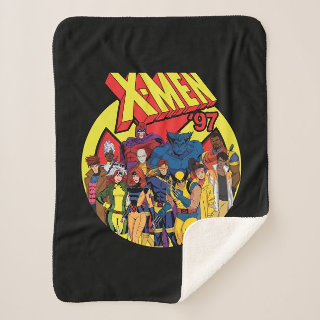 X-Men '97 Character Group Graphic Sherpa Blanket (Front)