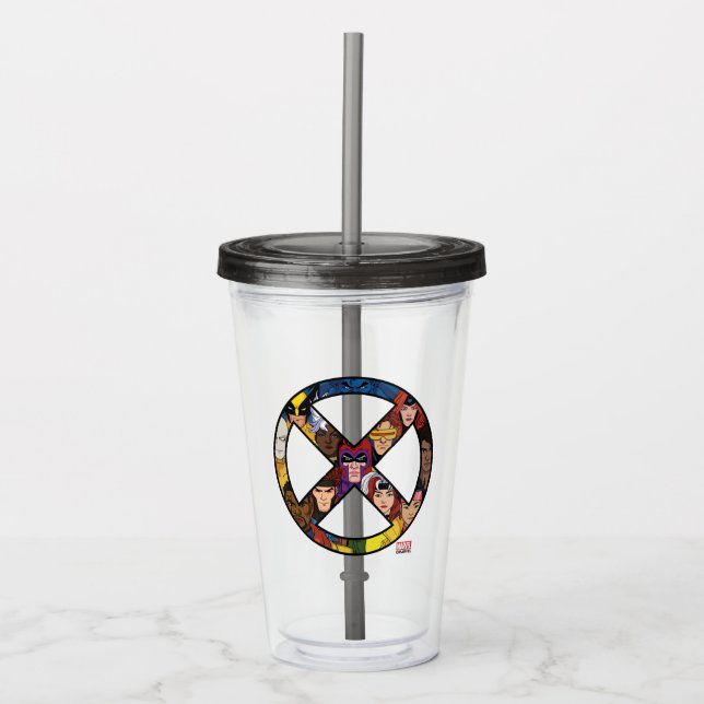 X-Men Character Icon Acrylic Tumbler (Front)