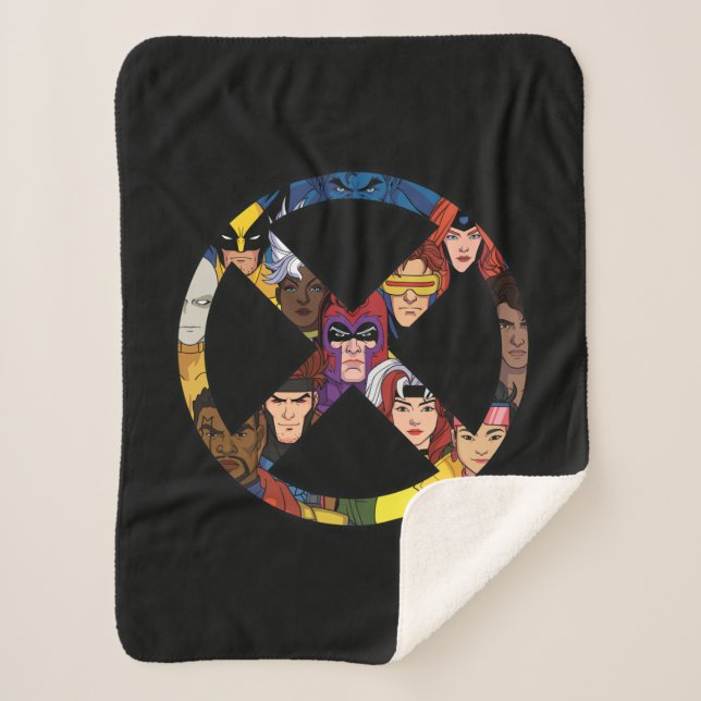 X-Men Character Icon Sherpa Blanket (Front)