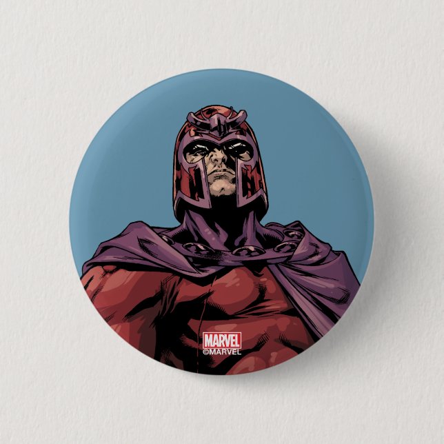 X-Men | Magneto Walking Through Fog 2 Inch Round Button (Front)