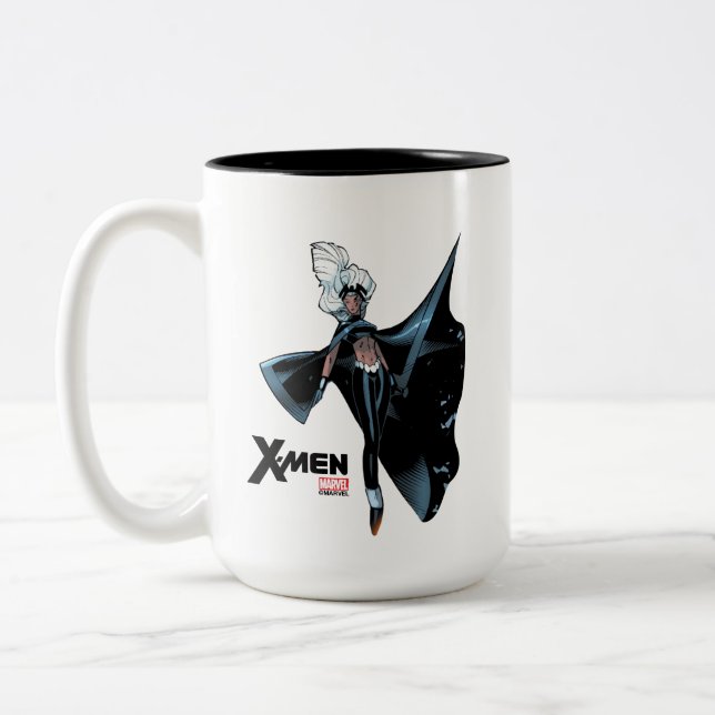 X-Men | Storm Over Burnng City Two-Tone Coffee Mug (Left)