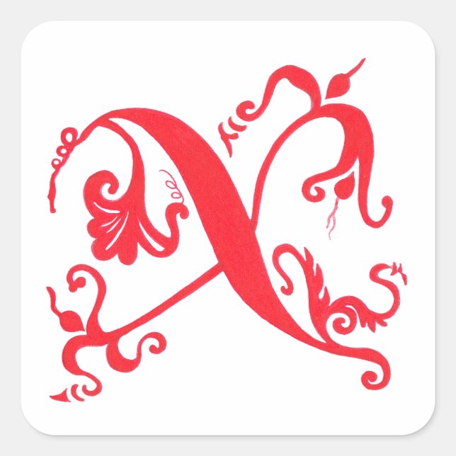 X - MINIATURE SQUARE STICKER (Front)