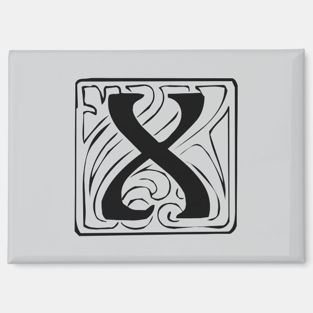 X Monogram black Magnet (Front)