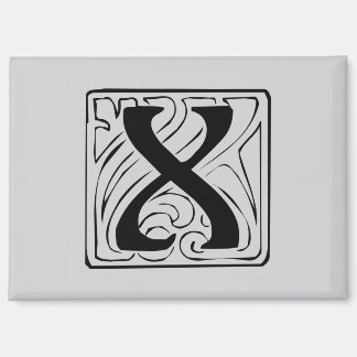 X Monogramm schwarz Magnet