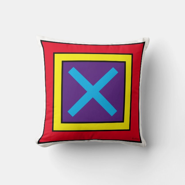 ''X & O'' THROW PILLOW (Front)