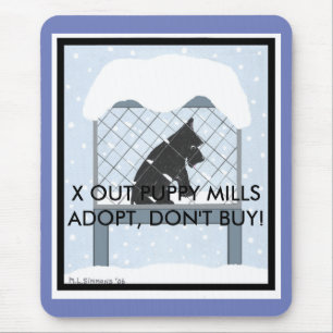 X OUT PUPPY MILLS MOUSE PAD