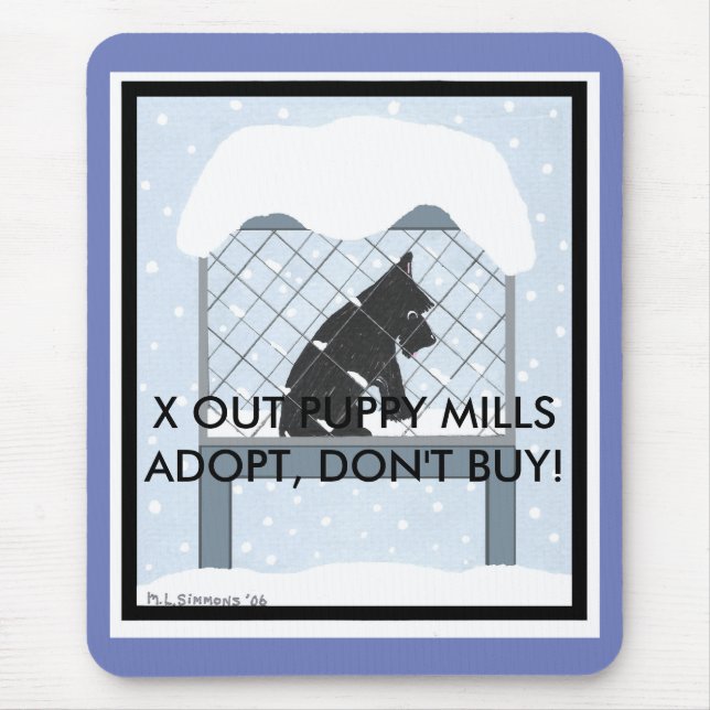 X OUT PUPPY MILLS MOUSE PAD (Front)