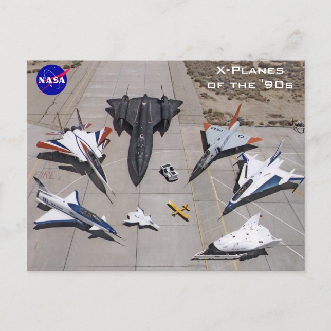 X-Planes de la NASA des cartes postales des années (Devant)