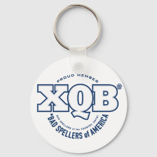 x.Q.B., Bad Spellers of America. Keychain. Keychain