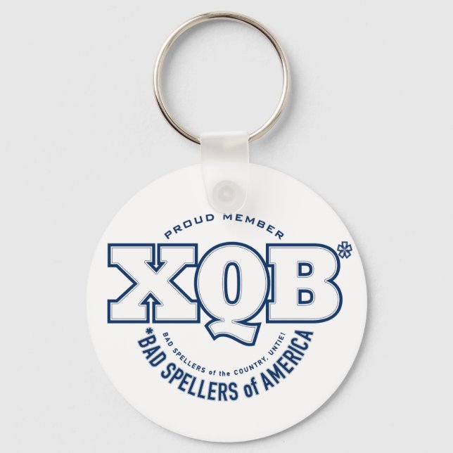 x.Q.B., Bad Spellers of America. Keychain. Keychain (Front)