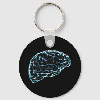 X-RAY BRAIN SIDE VIEW BLUE KEYCHAIN