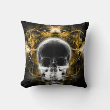  X-Ray Butterfly Fractal Skull - Yellow