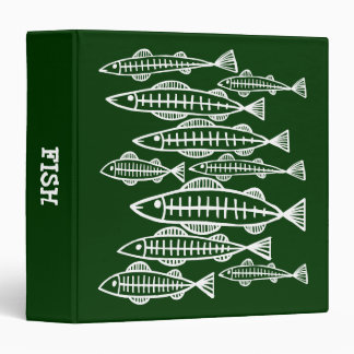 X-Ray Fish - (1.5in) - Dark Green Binder