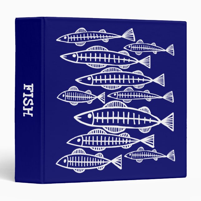 X-Ray Fish - (1.5in) - Deep Navy Binder (Front/Spine)