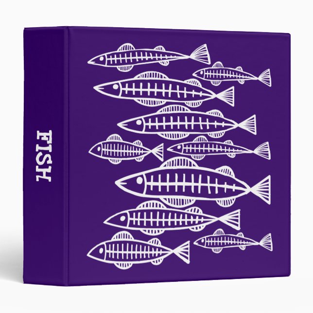 X-Ray Fish - (1.5in) - Deep Purple Binder (Front/Spine)
