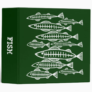 X-Ray Fish - (2.0in) - Dark Green Binder