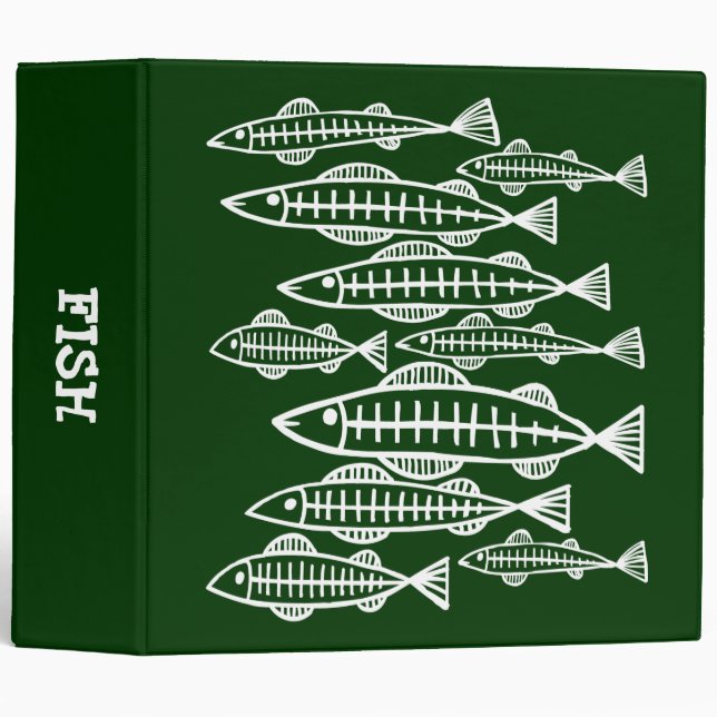 X-Ray Fish - (2.0in) - Dark Green Binder (Front/Spine)