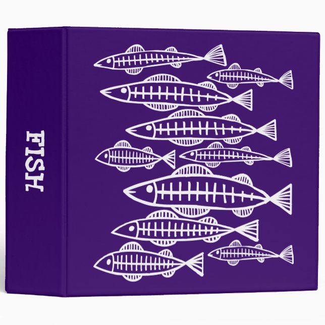 X-Ray Fish - (2.0in) - Deep Purple Binder (Front/Spine)