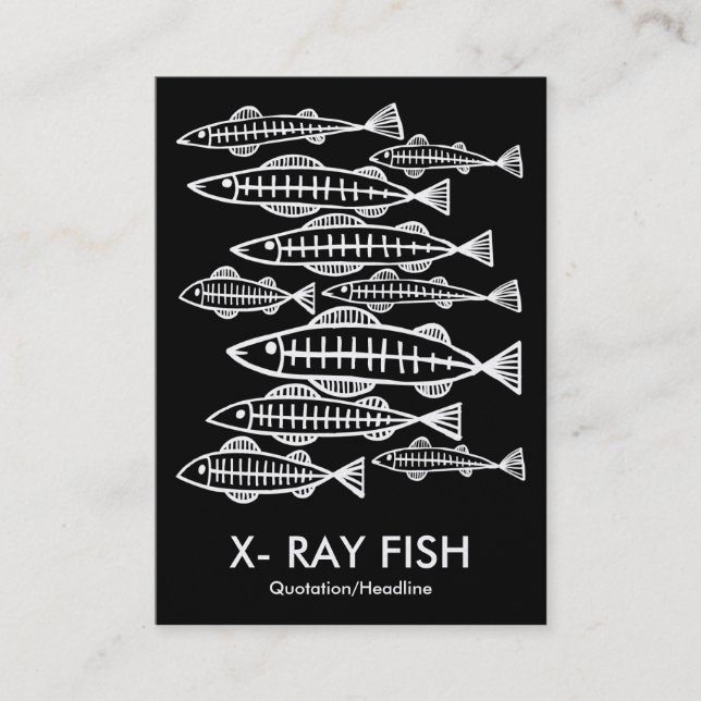 X-RAY FISH - Black (Platinum) Business Card (Front)