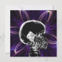 X-ray Fractal Flower Smartphone Skeleton - Purple